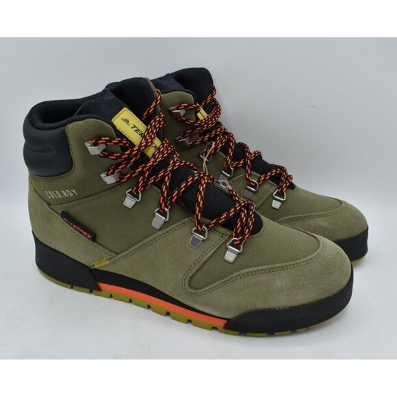 Adidas Outdoor Men Size 8 Terrex Snowpitch COLD.RDY Insulated Green Hiking Boots main image 14